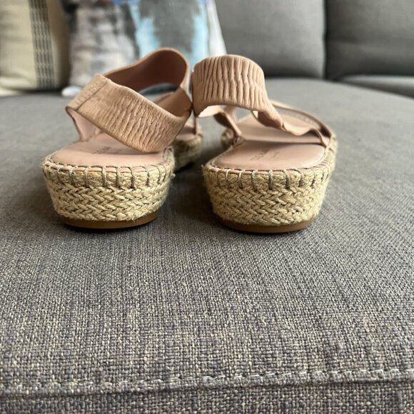 Cole Haan Cloudfeel Espadrille Platform Sandal in Pink Blush Nubuck Leather Sz 7 - Picture 3 of 8